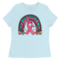 Baby Blue ribbon rainbow Ladies Tee - JahusDesignShop
