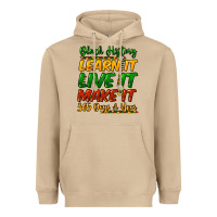 Mushroom Black history learn it live it make it 365 days Heavyweight Hoodie - HowdyJamesFarm