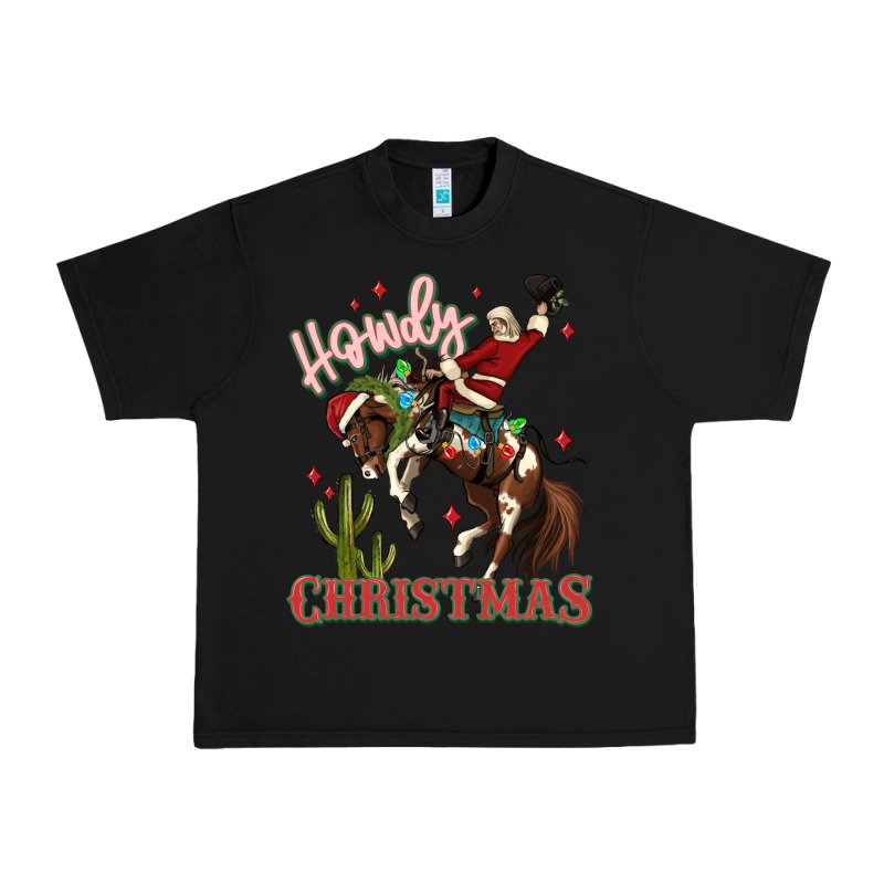 Howdy Christmas Cowboy Santa Urban Heavy Tee by MaliasSmallBusiness | Teevron