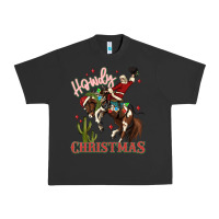 Pigment Black howdy christmas cowboy santa Urban Heavy Tee - MaliasSmallBusiness