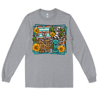 Heather Grey western leopard mini Long Sleeve Tee - LillyAllenDesigns