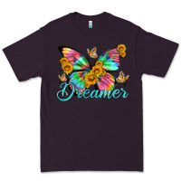 Plum dreamer with Butterfly and sunflowers Premium Tee - Artiststas