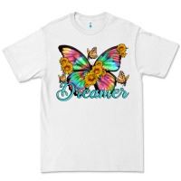 Dreamer With Butterfly And Sunflowers Premium Tee | Teevron
