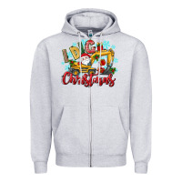 Heather Grey i dig christmas Zipper Hoodie - texasbilliewilder