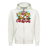 Oatmeal Heather i dig christmas Zipper Hoodie - texasbilliewilder