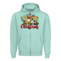 Seafoam i dig christmas Zipper Hoodie - texasbilliewilder
