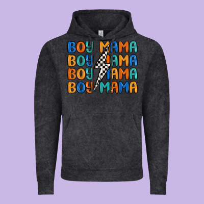 Boy Mama Lightning Bolt Vintage Hoodie Designed By Maliassmallbusiness