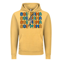 Vintage Mustard boy mama lightning bolt Vintage Hoodie - MaliasSmallBusiness