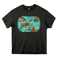Asphalt leopard turquoise glitter background Heavy Core Tee - AdoDesignShop