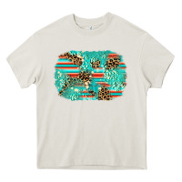 Cream leopard turquoise glitter background Heavy Core Tee - AdoDesignShop