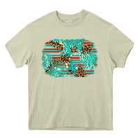 Mossy leopard turquoise glitter background Heavy Core Tee - AdoDesignShop