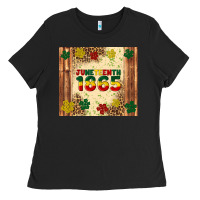 Black juneteenth 1865 Ladies Tee - Artiststas