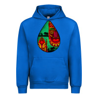 Cobalt african masks teardrop  3 Urban Hoodie - BundleAndBundleShop