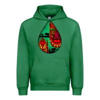 Emerald african masks teardrop  3 Urban Hoodie - BundleAndBundleShop