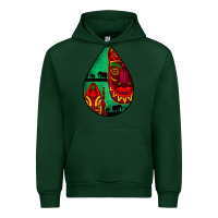 Forest Green african masks teardrop  3 Urban Hoodie - BundleAndBundleShop