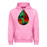 Fuchsia Pink african masks teardrop  3 Urban Hoodie - BundleAndBundleShop