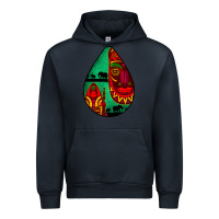 Navy african masks teardrop  3 Urban Hoodie - BundleAndBundleShop
