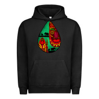 Pigment Black african masks teardrop  3 Urban Hoodie - BundleAndBundleShop