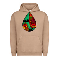 Pigment Burro african masks teardrop  3 Urban Hoodie - BundleAndBundleShop