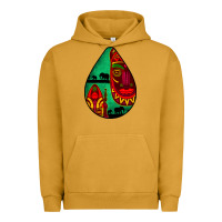 Pigment Peanut Butter african masks teardrop  3 Urban Hoodie - BundleAndBundleShop