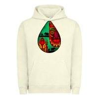 Pigment Pistachio african masks teardrop  3 Urban Hoodie - BundleAndBundleShop