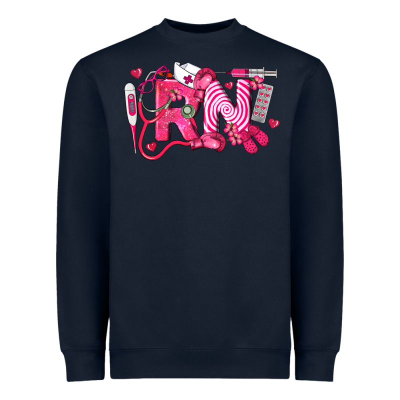 Rn Breast Cancer Registered Nurse Heavyweight Sweatshirt by LillyAllenDesigns | Teevron