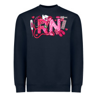 Navy rn breast cancer registered nurse Heavyweight Sweatshirt - LillyAllenDesigns