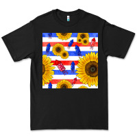 Black patriotic sunflowers Premium Tee - BundleAndBundleShop