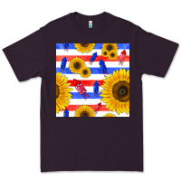 Plum patriotic sunflowers Premium Tee - BundleAndBundleShop
