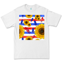 White patriotic sunflowers Premium Tee - BundleAndBundleShop