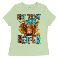 Matcha not today heifer long haired cow Ladies Tee - Jasminsmagicworld