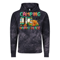 Cloud Black camping is my happy place Vintage Hoodie - MaliasSmallBusiness