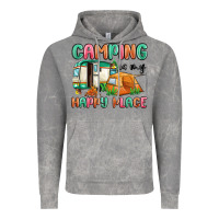 Cloud Rock camping is my happy place Vintage Hoodie - MaliasSmallBusiness