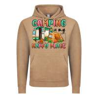 Camping Is My Happy Place Vintage Hoodie | Teevron