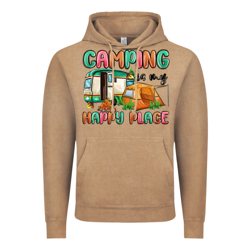 Camping Is My Happy Place Vintage Hoodie by MaliasSmallBusiness | Teevron