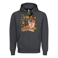 Smoke Just a girl who loves Fall afro woman Zipper Hoodie - NancyCooperArtShop