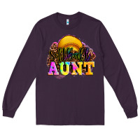 Plum softball aunt Long Sleeve Tee - LillyAllenDesigns