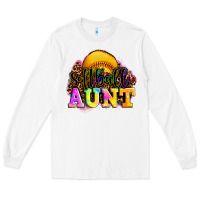 White softball aunt Long Sleeve Tee - LillyAllenDesigns