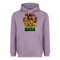 Lavender Black queen afro Heavyweight Hoodie - HowdyJamesFarm