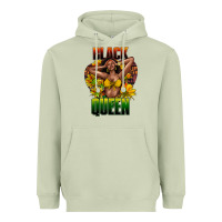 Matcha Black queen afro Heavyweight Hoodie - HowdyJamesFarm