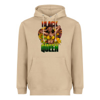 Mushroom Black queen afro Heavyweight Hoodie - HowdyJamesFarm