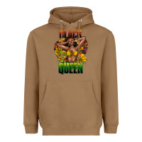 Toasted Coconut Black queen afro Heavyweight Hoodie - HowdyJamesFarm