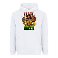 White Black queen afro Heavyweight Hoodie - HowdyJamesFarm