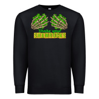 Black Shake Your Shamrocks St. Patrick's Day Premium Sweatshirt - CowGirlArtShop