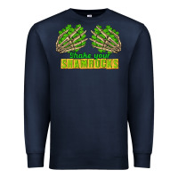 Navy Shake Your Shamrocks St. Patrick's Day Premium Sweatshirt - CowGirlArtShop