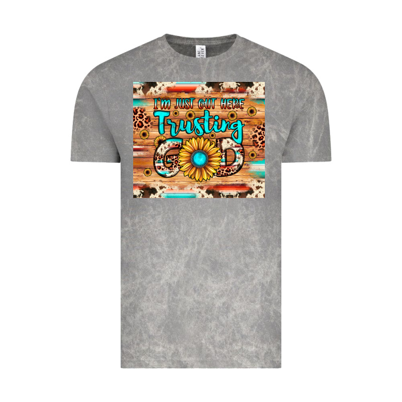 I'm Just Out Here Trusting God Vintage Tee by JahusDesignShop | Teevron