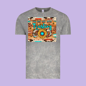 I'm Just Out Here Trusting God Vintage Tee Designed By Jahusdesignshop