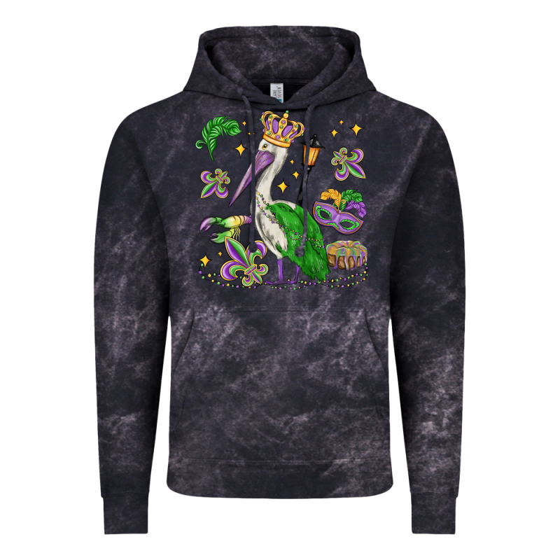 Mardi Gras Pelican Vintage Hoodie by MaliasSmallBusiness | Teevron
