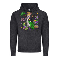 Vintage Black mardi gras pelican Vintage Hoodie - MaliasSmallBusiness