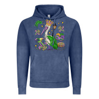 Vintage Denim mardi gras pelican Vintage Hoodie - MaliasSmallBusiness